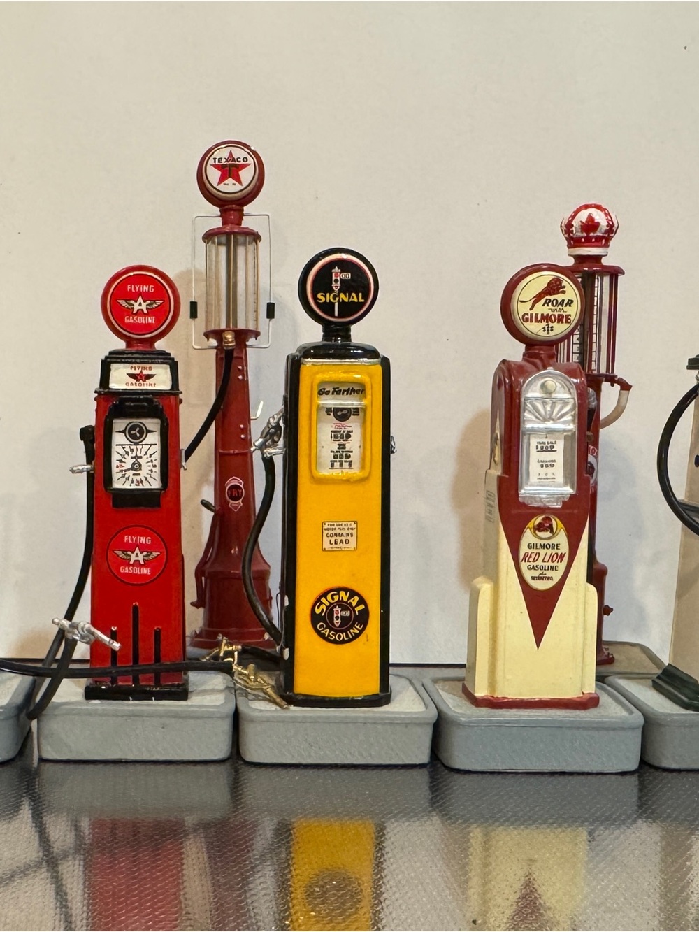 Signal Yellow Vintage Gas Pump Decorative Accent by
